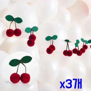 [셀러에이드]TBZ 레드체리모형 데코장식 파티가랜드 x3개 생일파티용품