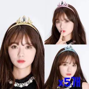 TBZ 축제장식소품 겨울공주 파티머리띠 x5개 할로윈데이
