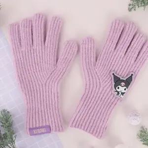 쿠로미 어린이 장갑 빼꼼 핑거 스마트폰 터치 데일리장갑 따뜻한 휴대폰 아이 유아 아동 귀여운 겨울 패션