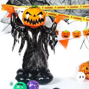 에어벌룬은박풍선(펌프킨헤드고스트)할로윈풍 은선 호일풍 홈파티 장식