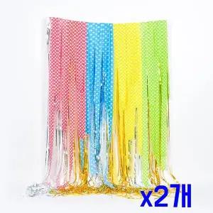 TBZ 파티 데코장식 스트리머 도트혼합 x2개 홈파티소품