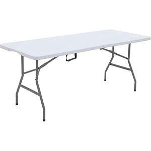 EDEBIBY 접이식 테이블 6피트 휴대용 헤비 듀티 플라스틱 다용도 식탁, 캠핑, 피크닉 및 파티를 위한 실내 야외, 화이트180