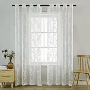 로망띠끄 화이트 레이스 커튼(145x200cm) (아일릿)속 집꾸미기 커텐 디자인 포인트 인테리어 가리개