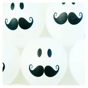 네오30cm콧수염인쇄풍선100개입 화이트생일파티풍 홈풍 축제풍 체육대회풍 프로포즈풍 셀프