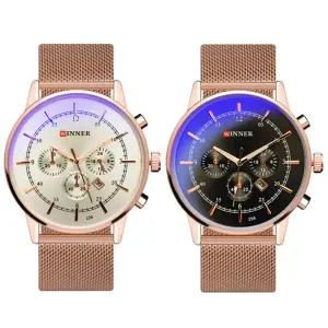 CAF-258 남성 메탈시계공용 남자 워치 패션 손목 스틸손목 커플 컬러