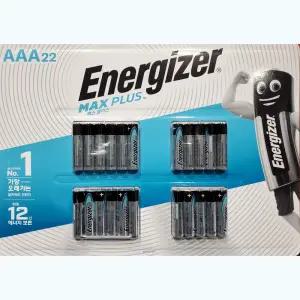 에너자이저 어드밴스 더오래가는 맥스플러스 AAA 22입리모콘건전지 시계 완구 배터리 오래가는 일회용 장난
