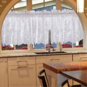 주방창문 레이스커튼 화이트 부엌 작은 커튼 책장가림막 수납장가리개 선반 발란스 소형 화장실 서랍 바란