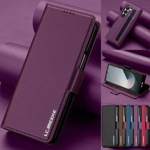 호환 삼성 호환제품 호환 Z 폴드 7 6 5 4 3 5G 폴드6 폴드5 폴드4용 마그네틱 플립 가죽 폰 케이스 지갑 카드 커버