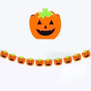 [셀러에이드]TBZ 할로윈 파티장식 호박모양 펠트고급가랜드(대) 가랜더