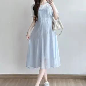 아레니아 임산부 원피스 임부복 끈나시 루즈핏 휴양지 엄마 민소매 비치룩 여름 롱 여자 K1832만삭 셔츠 빅