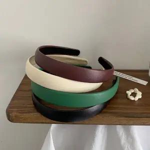 TBZ 가죽볼륨머리띠 반다나 헤어밴드 올드머니룩 가죽