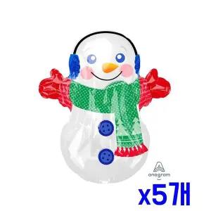 TBZ 주니어쉐잎 파티장식 어도러블스노우맨 은박풍선 x5개