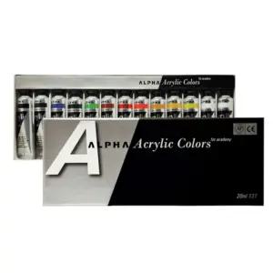 알파)다용도 실버아크릴물감(13색 20ml)세트 컬러 벽화 공예 그림 미술 도물감