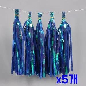TBZ 파티장식 네이비 홀로그램 태슬수술 5개입 x5개