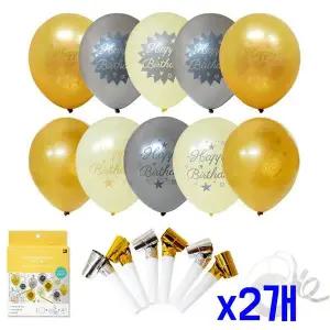 TBZ 파티소품 2번 골드앤실버 코끼리나팔세트 x2개