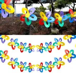 [셀러에이드]TBZ 바람개비 다용도 야외장식 가랜드(5색10개입)10m