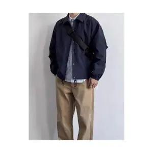 남성 댄디한멋짐 가을 자켓 빈티지 캐주얼 터틀넥 트레이너 재킷 봄 솔리드 컬러 코트 트렌드 OOTD3