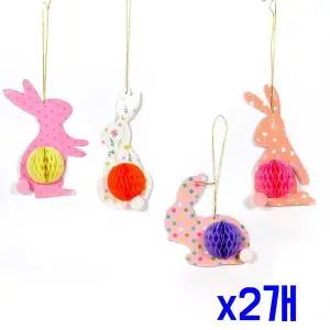 [셀러에이드]TBZ DIY 허니컴 파티장식 인테리어 토끼세트 x2개