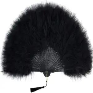 바비욘드 마라부 깃털 선풍기 20년대 빈티지 접이식 플래퍼 손 코스튬 댄싱 쇼 티 파티 결혼식 장식