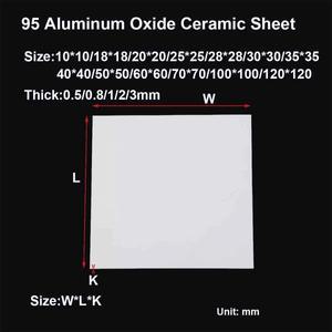 두께 0.2/0.5/1/2/3M 호환m 95 알루미늄 산화물 세라믹 시트 보드 내마모성 절연 기판 플레이트 고온