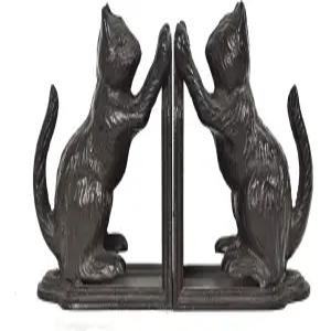 장식 북엔드 헤비 듀티 주철 빈티지 선반 앤티크 브라운 고양이