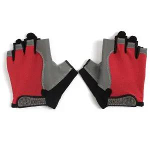 [콩심팥심]TBZ 스포츠 메쉬소재 찍찍이 반장갑(레드)