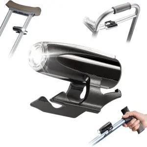 지팡이 라이트 LED 조명 100루멘 클립온 손전등 보행 액세서리 휠체어 핸즈프리 방수 AA 배터리 노인용