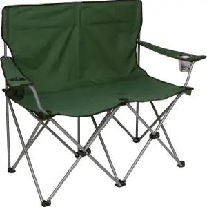 상표 혁신 러브시트 스타일 더블 캠프 체어 40인치 L x 22인치 W 31.5인치 H 폴리에스터 아미 그린