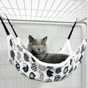 애완 고양이 둥지 해먹 철제 케이지 통기성 양면 사용 가능 걸이형 애완용품 침낭