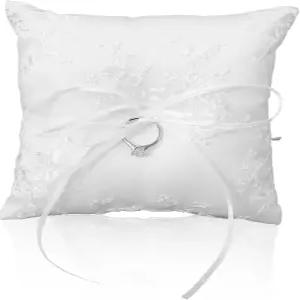 노게키 링 베어러 베개 레이스 결혼식 파티 기념일을 위한 보크노트가 있는 웨딩