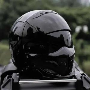 오토바이 헬멧 풀페이스 초경량 배달 할리 바이크 레트로헬멧 스쿠터 빈티