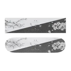 그립 테이프 플라워 롱보드 스포츠 아웃도어 블랙 화이트 스케이트보드 33x9인치 미끄럼 방지 사포