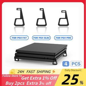 [호환품]PS4 슬림 프로 게임 콘솔 홀더용 수평 ABS 브래킷 미끄럼 방지 디자인 쿨링 스탠드 베이스 공간 절