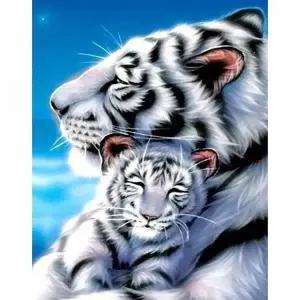 TBZ 백호의 모정 (캔버스) 보석십자수 40x50 (원형큐빅) DIY키트