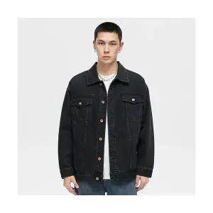 키체샵 남성 청자켓 사계절 입을 수 빈티지 데님 코트 봄가을 멋스러운 칼라 재킷 HO3