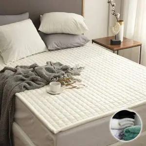 TBZ 리즌 극세사 침대패드 Q 퀸 그린