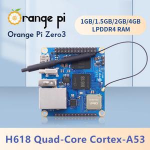 호환 Orange Pi Zero 3 1GB 2GB 4GB RAM DDR4 Allwinner H618 WiFi 블루투스 미니 PC Zero3 개발 보드 SBC 단일 보드 컴퓨터