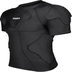 남성 패딩 압축 셔츠 축구 어깨 패드 갈비뼈 보호대 성인 야구 농구 장 가슴