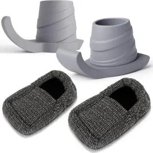 바이브 워커 스키 글라이더 및 커버 4개 PCS - 접이식 위한 시니어 노인 액세서리 뒷다리용 발 슬라이더