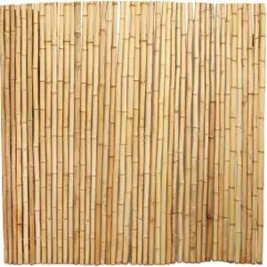 4피트 x 6피트 천연 대나무 울타리 롤 프라이버시 외부 정원용 자연 스크린 패널 야외용