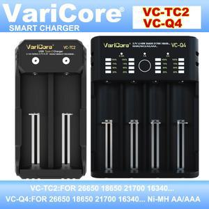호환 VariCore TC2 Q4 TypeC 스마트 충전기 18650/21700/26650/18350 이온 및 NiMH 배터리용 독립 충전 고속 충전