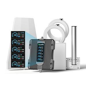 LCD 디스플레이가 탑재된 가정용 휴대폰 부스터 5밴드 신호 최대 000평방피트 부스트 5G 4G LTE VERIZON AT MOBILE 모든 미국 통신사 FCC 승인