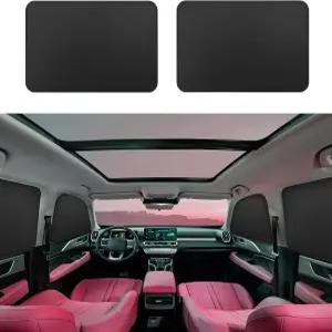 창문 선쉐이드 자동차 커튼 - 사이드 하이켄 마그네틱 100 차단 경차 커버에 시원한 느낌 블랙 백-T-2pcs