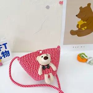 EAMT 여성 미니 여름 곰돌이 크로스백 파우치 러블리 동전지갑 미니백 YJ2