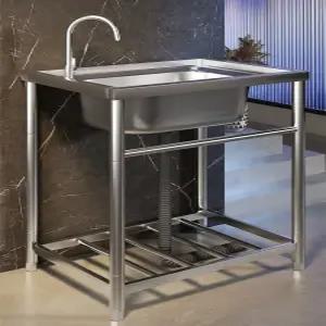 탕비실 개수대 야외 사무실 스테인리스 간이 사각볼 보조 하부장 업소용 급수대