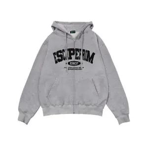 ESCAPEFROM ESCF 아치 로고 프린트 투웨이 후드집업 그레이