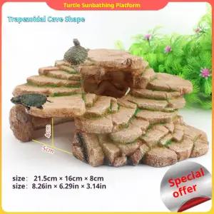 거북이 플랫폼 직사각형 수족관 물고기 탱크 조정 가능한 햇빛욕 파충류 휴식 테라스 등반