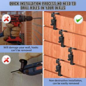 스테인리스 스틸  후크 클립 액세서리 드릴 없음 조정 가능 클램프 고강도 범용 행거