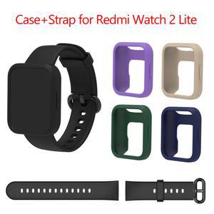 호환 실리콘 스트랩 보호 커버 Redmi Watch 2 Lite와 호환 Redmi Watch 2 용 스마트 시계 밴드 손목 밴드