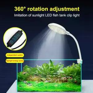 USB 5V 수족관 LED 램프 어항 조명 장식 수생 식물 다중 모드 조광 가능 풀 스펙트럼 미니 클립 라이트